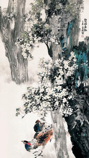 山林间双鸟栖于枝头