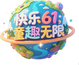 61儿童节地球童趣主题图