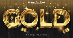 闪耀金色字母GOLD
