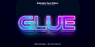 霓虹风格GLUE艺术字体