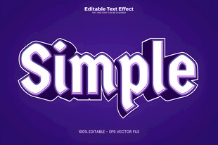 紫色背景上的Simple字样