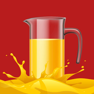 鲜榨橙汁倾洒瞬间