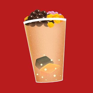 缤纷水果奶茶杯