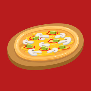 美味卡通披萨