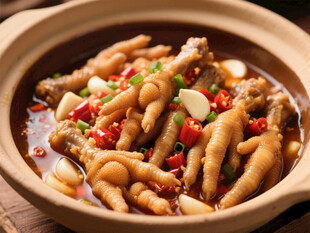 香辣美味鸡爪煲