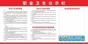 职业卫生公示栏