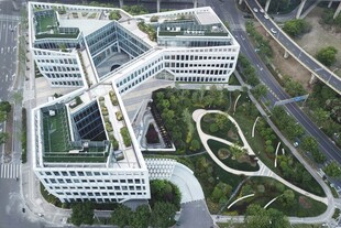 现代建筑空中俯瞰景观