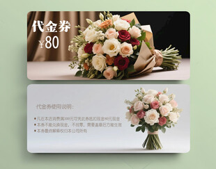 鲜花店代金券