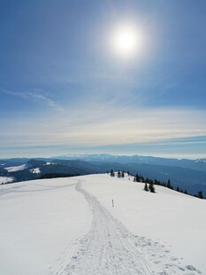 雪山顶上的阳光之路