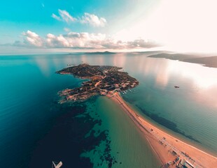 美丽海岛海岸风光景色