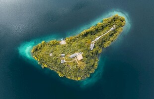 美丽海岛俯瞰图