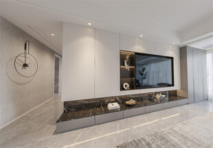 现代简约风客厅电视墙设计