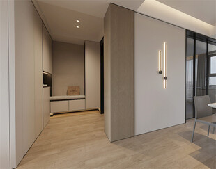 现代简约风室内走廊空间