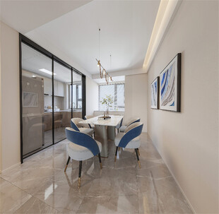 现代简约风餐厅室内景致