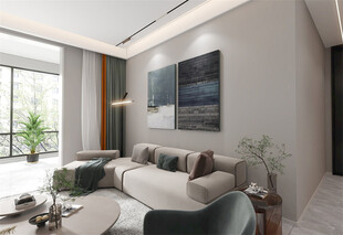 现代简约风客厅室内场景