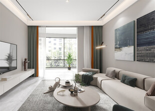 现代简约风客厅室内设计