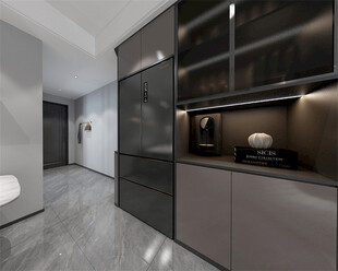 现代简约风厨房与走廊设计