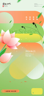 创意夏至节气海报
