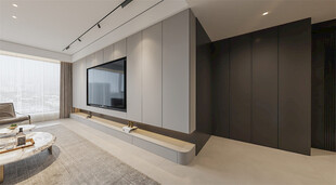 现代简约风客厅电视墙设计