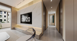 现代简约风客厅走廊设计