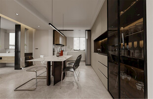 现代简约风开放式餐厅空间