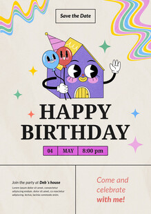 可爱生日贺卡设计