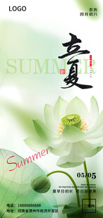 立夏 二十四节气海报设计