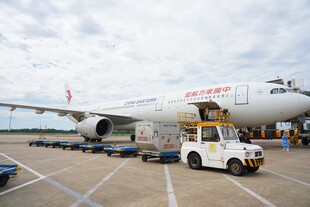 机场地勤服务中的大型客机
