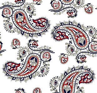 佩斯利花纹图案设计