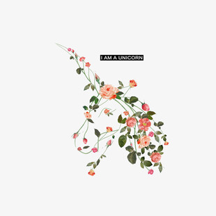 手绘花卉藤蔓图案设计