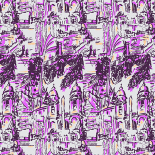 紫色抽象建筑图案纹理