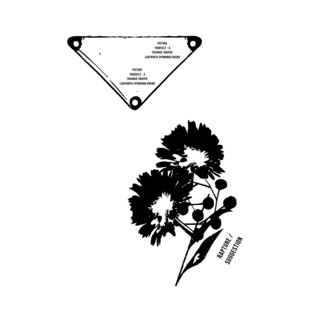 三角图案与花卉插画元素