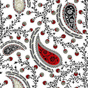 佩斯利花纹图案设计