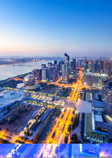 城市璀璨夜景俯瞰图