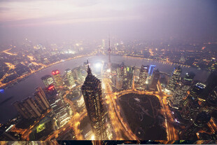 上海璀璨夜景俯瞰图