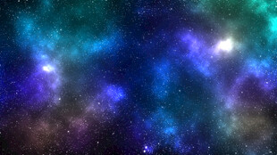 梦幻绚丽的深邃星空