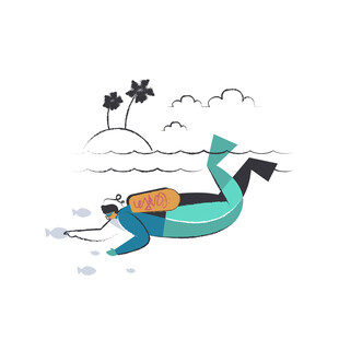 鲸鱼潜水员奇幻海底之旅