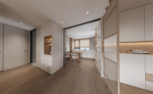 现代简约风室内走廊空间