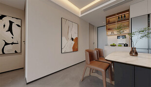 现代简约风书房一角