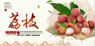 新鲜荔枝诱人展示