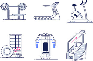 多样健身器材展示