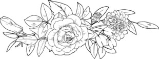 手绘花卉图案