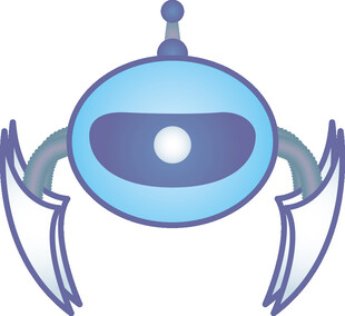 蓝色独眼机械生物形象