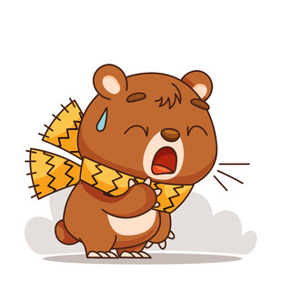 感冒的小熊