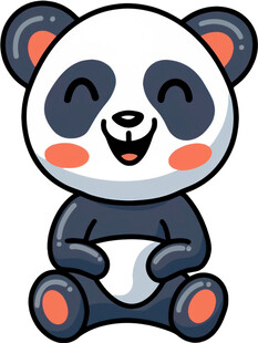可爱熊猫卡通形象