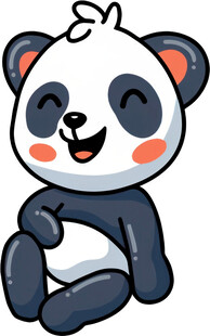 可爱熊猫卡通形象