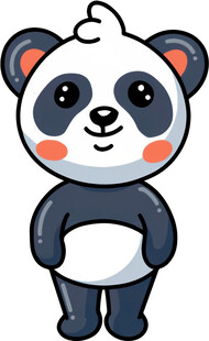 可爱卡通熊猫形象