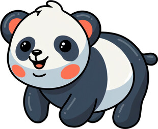 可爱卡通熊猫形象