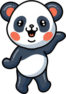 可爱熊猫卡通形象
