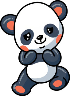 可爱熊猫卡通形象